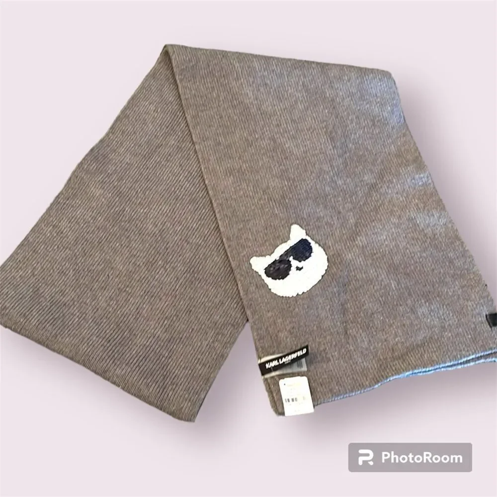 KARL LAGERFELD Choupette Sequin Cat Sweater Scarf *NEW*